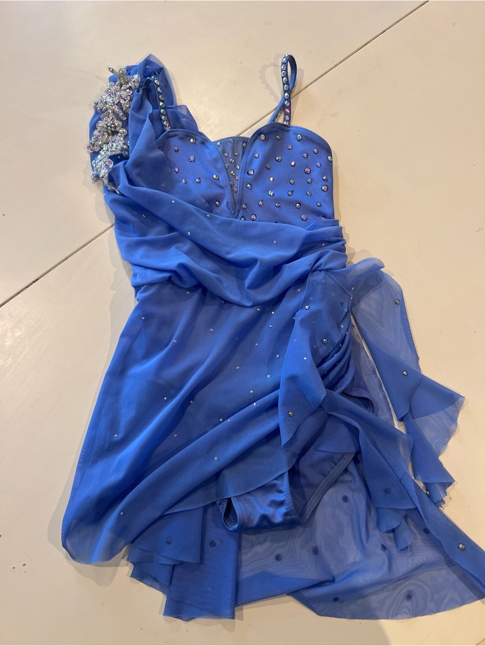 Weissman Angel By the Wings, (MC) periwinkle dance costume , lots of added stone